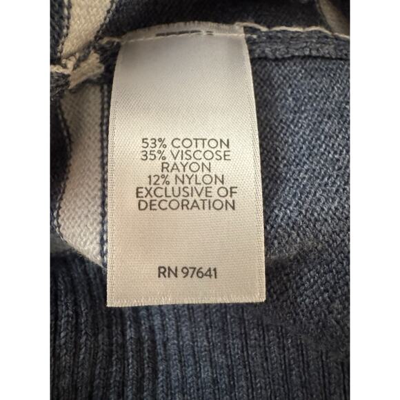 J Jill Women's V Neck Pullover Embroidered Hooded Sweater Size L - Picture 5 of 8